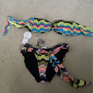 NWT Petal + Sea Bandeau Bikini Set